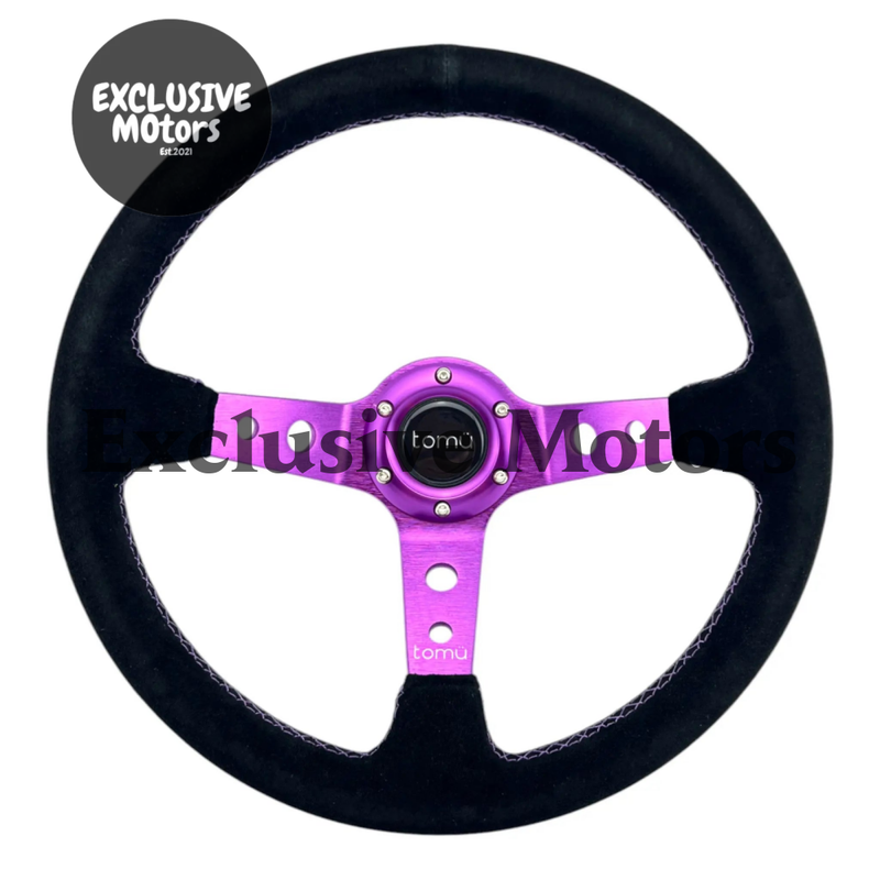 Purple Spoke with Black Suede Steering Wheel