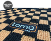 Tomu Orange Checker Floor Mats