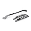 Harley Road Glide (2014-2017), Black Generic Double Light Gliding Stripes Windshield Trim