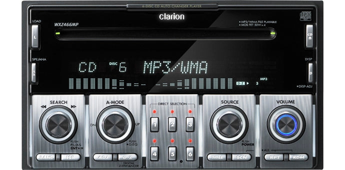 Clarion Audio 2-Din Am/Fm/Cd/Mp3 6 Disk In Dash WXZ466MP