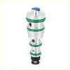 Silver metallic a/c compressor control solenoid valve v5 with green o-rings and blue cap for oldsmobile 4wd ute offroad