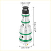 Silver-colored metal hvac expansion valve with black top cap and green o-rings for oldsmobile chevrolet ac control solenoid valve v5 yellow