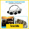 White plastic ac heater control unit with black knobs and wiring for non climate control type toyota hilux use shown from back