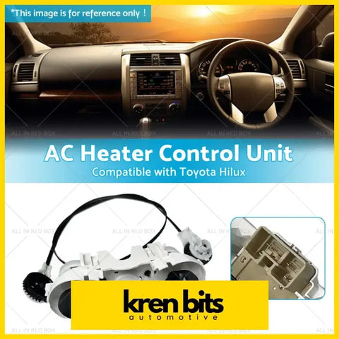 White plastic ac heater control unit non climate control type with black wiring for toyota hilux shown from back side