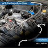 Black rubber a/c refrigerant liquid hose with metal fittings and silver connector for toyota crown 2005-2009