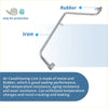 Silver iron a/c refrigerant liquid hose with rubber fittings for toyota crown 2005-2025 shown from the back side