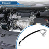 Black rubber a c refrigerant liquid hose with silver metal fittings for toyota highlander 2009 to 2015