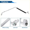 Silver metal a/c refrigerant liquid hose with black rubber insulation and threaded fittings for toyota vios 2016-2020