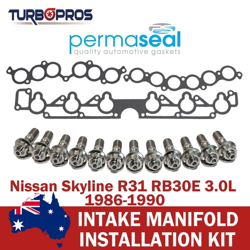 Nissan Skyline R31 3.0L Permaseal Intake Manifold Titanium Stud & Gasket Kit