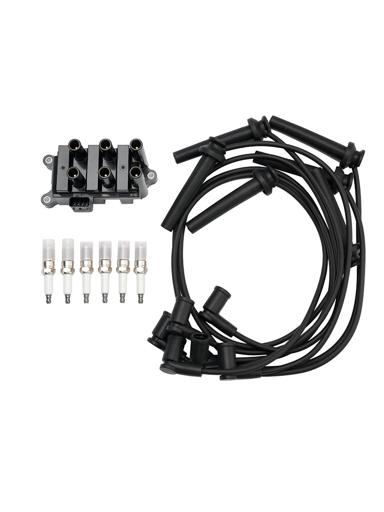 Ford F150 E150 Taurus Mazda Mercury Ignition Coil+6 Spark plug+6 Wire FD498
