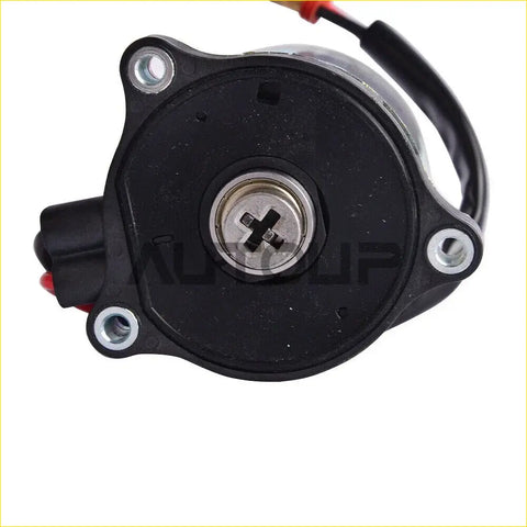 Black plastic abs brake booster pump with silver center and x-shaped slot for toyota 4runner fj cruiser back side