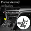Abs gear shift knob cover sticker for toyota c-hr 2018-2022 with carbon fiber textured center console cover in black
