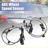 Black abs wheel speed sensor with coiled wiring and plastic connectors for toyota rav4 2006-2018 back side view