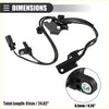 Black abs wheel speed sensor with molded plastic housing and coiled wiring for toyota prius v 2012-2017 back side