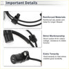 Black reinforced abs wheel speed sensor cable with metal parts for rear left toyota 4runner 1996-2002