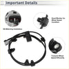 Black rubber coated abs wheel speed sensor wire with multiple black plastic connectors and gray housing for toyota 4runner rear left
