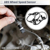 Black abs wheel speed sensor for toyota 4runner 1996-2002 front left with molded plastic housing and attached wiring harness