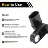 Black abs wheel speed sensor for Toyota 4Runner 2003-2022 with cylindrical housing and metallic connector visible
