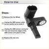 Black abs wheel speed sensor with rectangular connector and cylindrical shaft for front left Toyota 4Runner 2003-2024