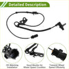 Black rubber-coated abs wheel speed sensor with plastic connectors and metal bracket for toyota allion front right