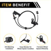 Black abs wheel speed sensor with coiled cable and two connectors for oe-matching front right install on toyota avanza