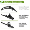 Black reinforced abs plastic and metal abs wheel speed sensor with coiled cable for toyota aygo front right 2005-2023
