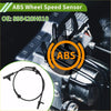 Black abs wheel speed sensor with coiled cable and two connectors shown with engine part for toyota aygo front right