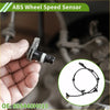 Black abs wheel speed sensor with metallic housing and coiled wiring shown in hand for Toyota Aygo rear right use