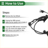 Black abs wheel speed sensor cable with molded plastic connectors and coiled wire for toyota chr 2018-2020 front right