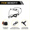 Black plastic abs wheel speed sensor with coiled wiring and connector for oe-matching front left toyota chr 2018-2019
