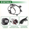 Black abs wheel speed sensor with molded plastic connectors and wiring harness for toyota fj cruiser 2004-2010