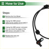 Black abs wheel speed sensor cable with metallic connector and red ring for toyota fortuner 2005-2023