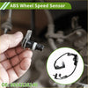 Black abs wheel speed sensor with metallic housing and wiring harness for front right toyota hiace 2005-2019