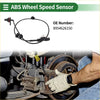 Black abs wheel speed sensor with coiled cable and connector shown in automotive repair for toyota hiace 2014