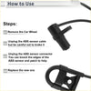 Black abs wheel speed sensor with coiled cable and mounting bracket for toyota highlander rear right 2004-2007