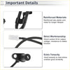 Black reinforced abs plastic and metal rear left abs wheel speed sensor with black cable and white connector for toyota highlander 2004-2007