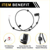 Black rubber-coated abs wheel speed sensor with black sensor head and white connector for toyota hilux rear right side