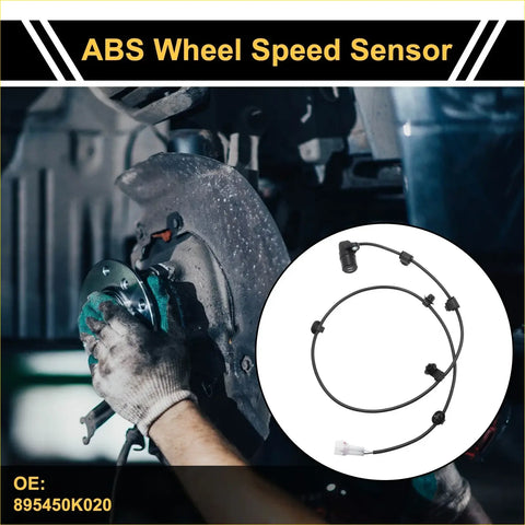 Black abs wheel speed sensor with coiled cable and connectors for Toyota Hilux 2005-2008 rear right side