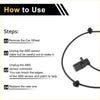 Black abs wheel speed sensor with coiled cable and plastic connectors for rear right toyota hilux 2005-2015