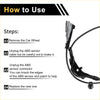 Black abs wheel speed sensor with gray connector and black wiring for 2015-2021 toyota hilux rear right