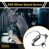 Black abs wheel speed sensor with coiled wire and mounting brackets for Toyota Hilux front left 2005 to 2015