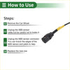 Black abs wheel speed sensor connector with yellow insulated cable for toyota land cruiser 2008-2021