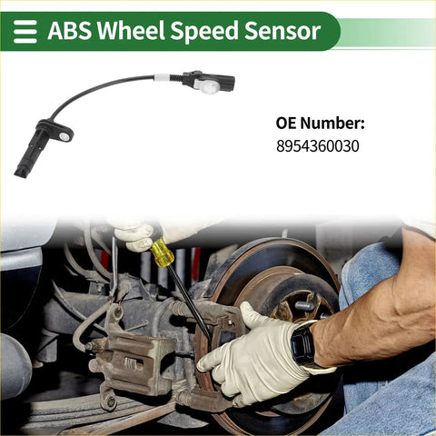 Black abs wheel speed sensor with flexible cable and housing for toyota land cruiser 2010-2016 automotive use