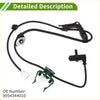 Black abs wheel speed sensor with coiled cable green plastic bracket and metallic connector for toyota picnic front left