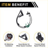 Black abs wheel speed sensor with green connector and black wiring for front right toyota prado 2010-2018