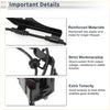 Black reinforced abs plastic and metal car jack showing rear side with direct custom fit for toyota prius abs wheel speed sensor