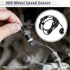 Black abs wheel speed sensor with coiled cable and connector held for installation on rear right of toyota prius 2010-2011