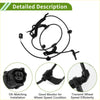 Black plastic abs wheel speed sensor with wire and multiple connectors for front right toyota prius 2010-2015
