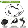 Black abs wheel speed sensor for Toyota Prius 2016-2020 with molded plastic housing and coiled wiring back side view