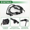 Black plastic abs wheel speed sensor with coiled wiring and molded connectors for toyota rav4 2018-2019 front left